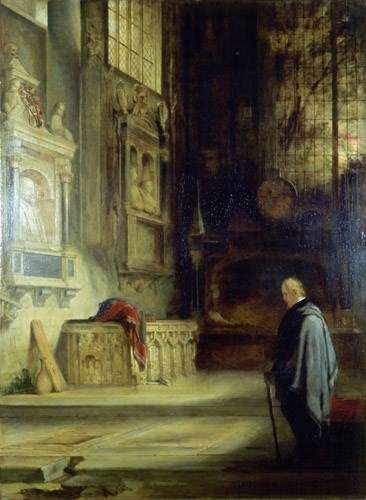052-Вальтер Скотт перед могилой Шекспира, 1828